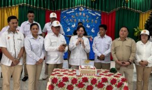 HUT ke-18 Gerindra, Sendy Rumajar Pimpin Bakti Sosial di Panti Asuhan Tomohon