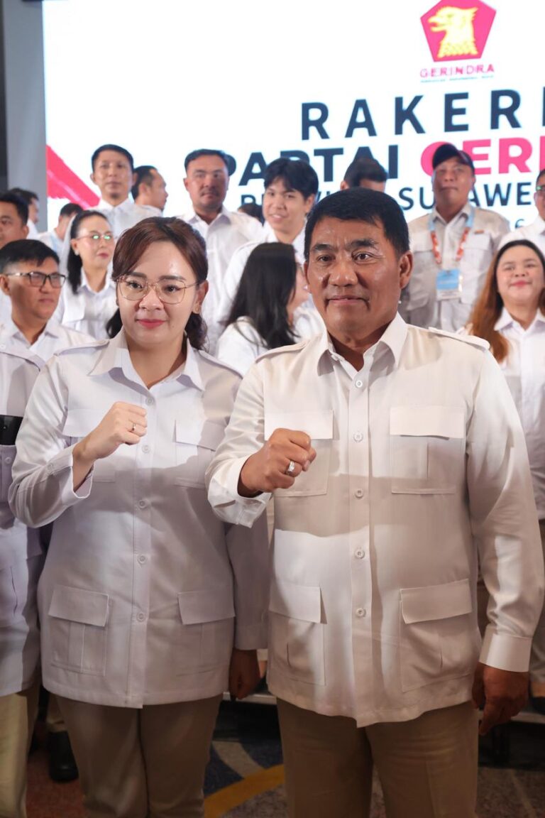 Sendy Rumajar Laporkan Pencapaian Partai Gerindra Kota Tomohon Dalam Rakerda 2026